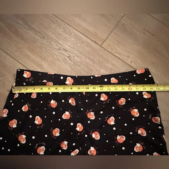 Cuddl Duds Fox Pattern Black Pajama Set - Picture 9 of 10